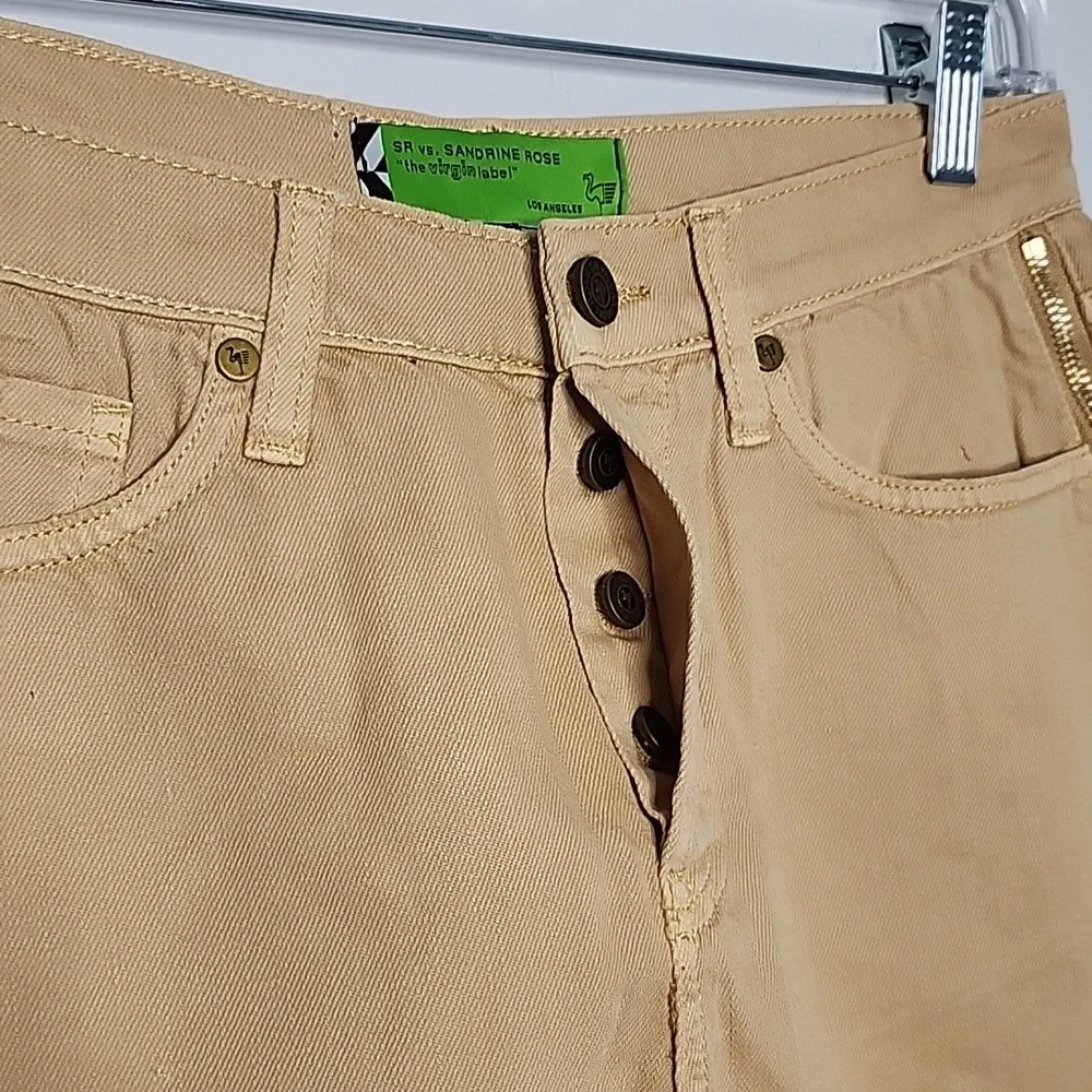 Sandrine Rose by Free People beige side zip up shorts size 26